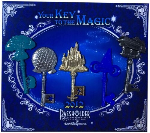 Your Key To The Magic 2012 Disney Trading Pin Set - 5 Total Le Pins - Brand New