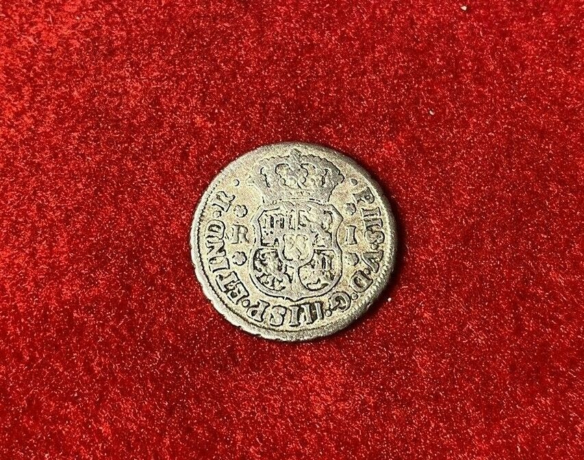 Rare 1747 Spanish Colonial 1 Reale / Real Silver Coin - Found Williamsburg Va
