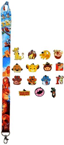 Lion King Themed Starter Lanyard Set W/ 5 Disney Park Trading Pins - Brand New